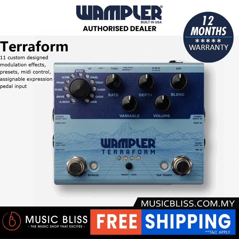 Wampler Terraform Modulation Multi Effect Pedal