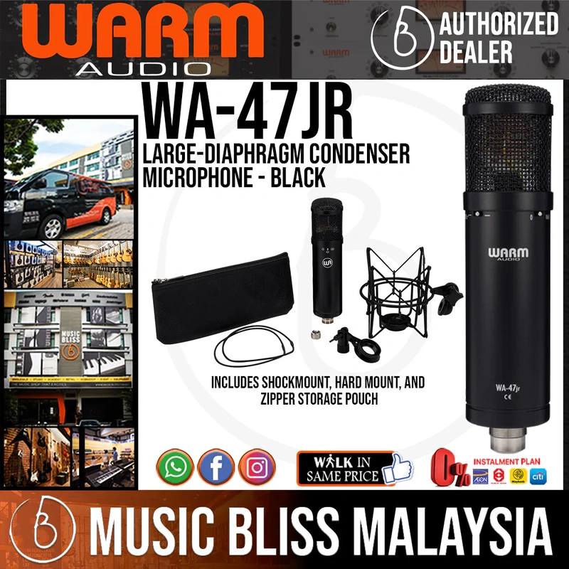 Warm Audio WA-47Jr Large-Diaphragm Condenser Microphone - Black