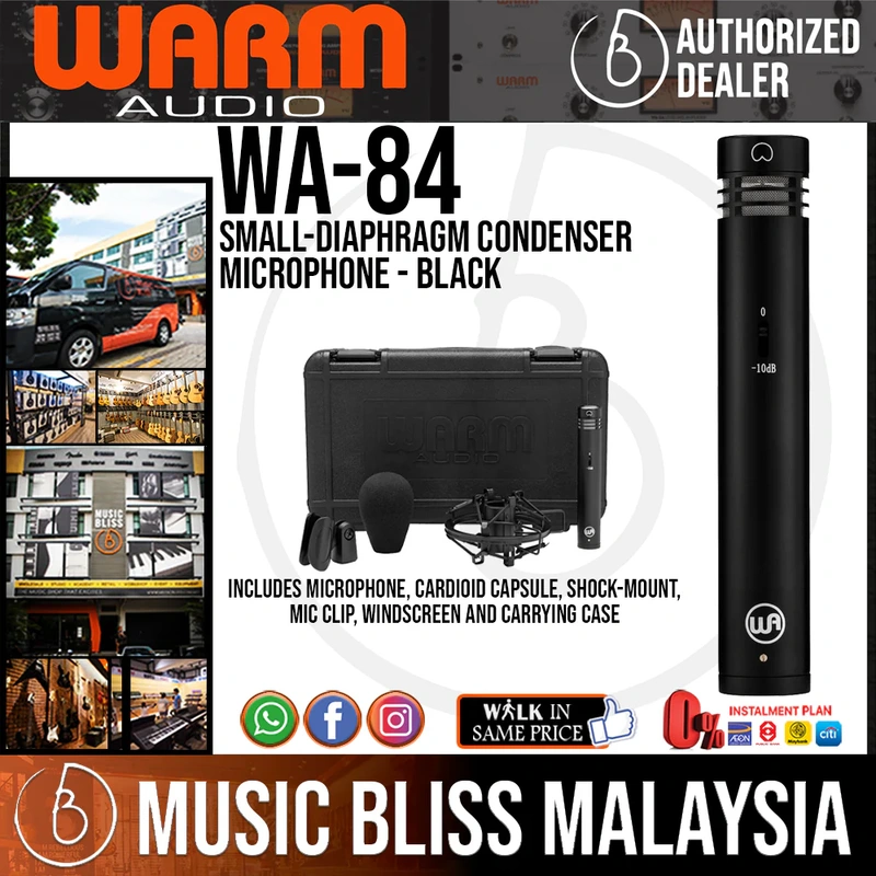 Warm Audio WA-84 Small-diaphragm Condenser Microphone - Black