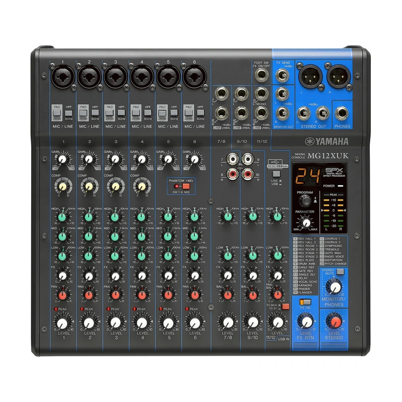 Yamaha 12-Channel MG12XUK Analog Mixer With Knobs