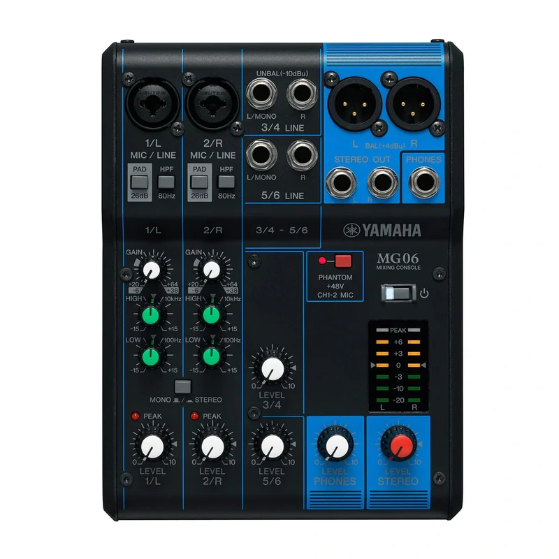 Yamaha 6-Channel MG06 Analog Mixer