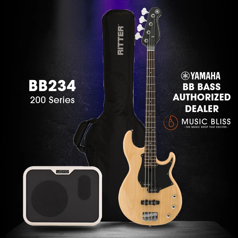 Yamaha BB234 4-string Electric Bass Guitar - Yellow Natural Satin