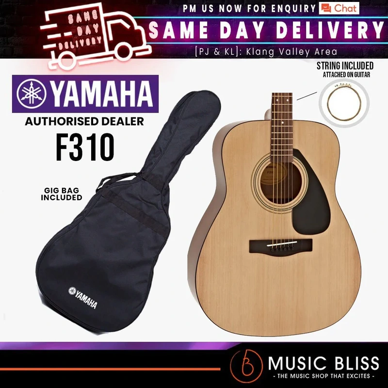 Yamaha F310 Beginner Acoustic Guitar with Bag - Natural