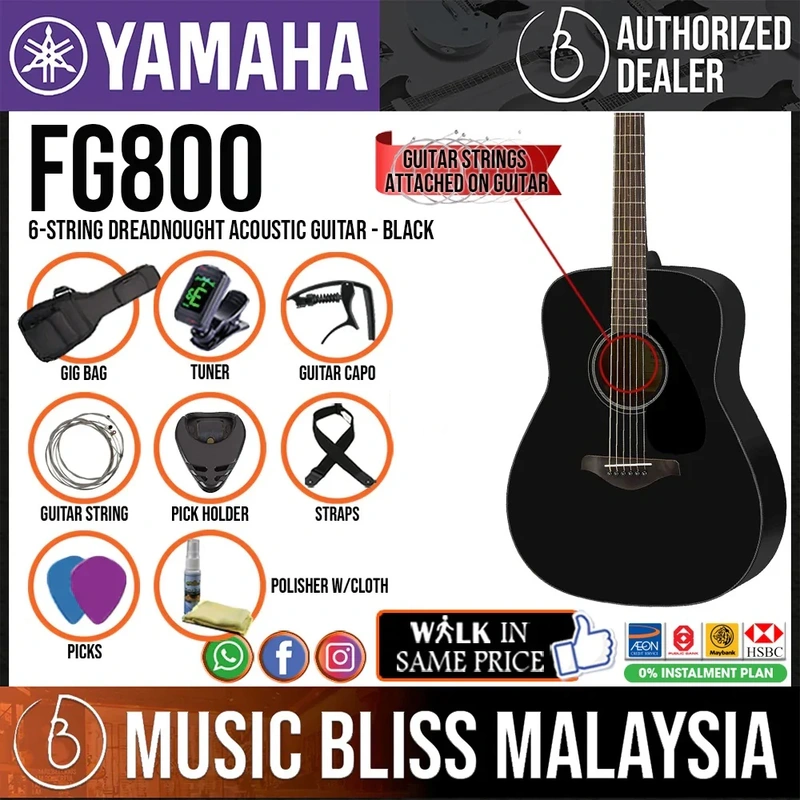 Yamaha FG800 Dreadnought Acoustic Guitar