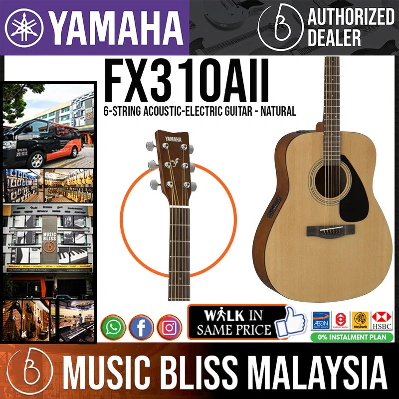 Yamaha FX310A II Acoustic-Electric Guitar with Pickup - Natural