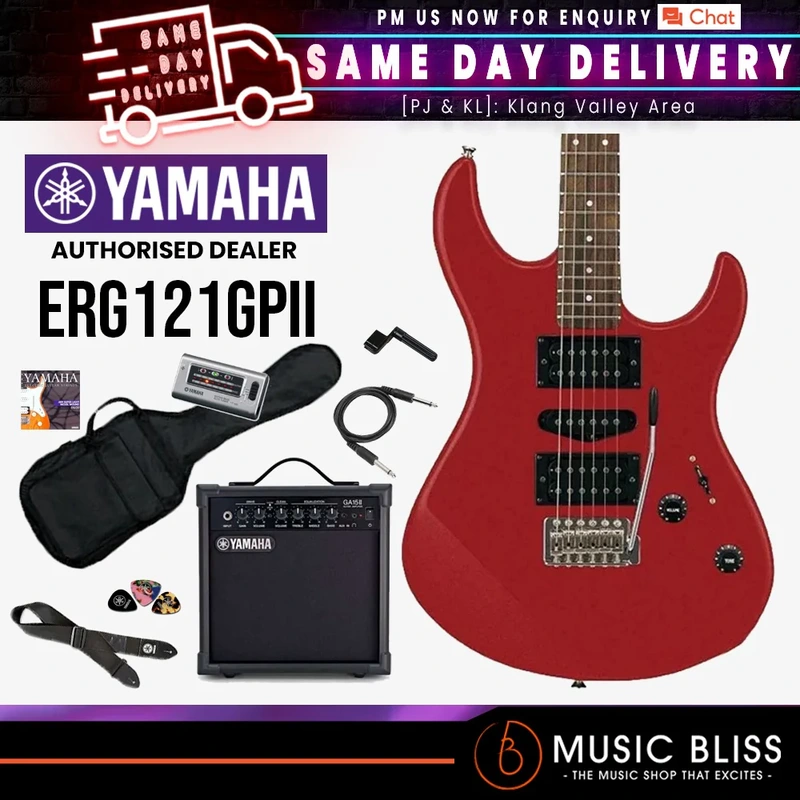 Yamaha Gigmaker ERG121GPII Electric Guitar Essentials Pack - Red Metallic