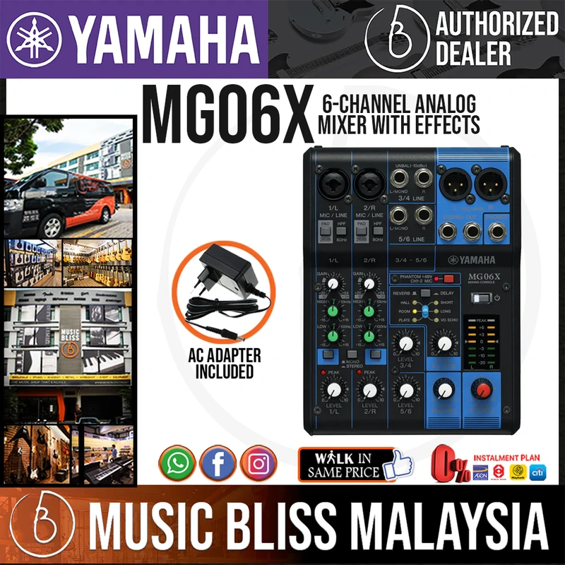 Yamaha MG06X 6-channel Analog Mixer with Effects