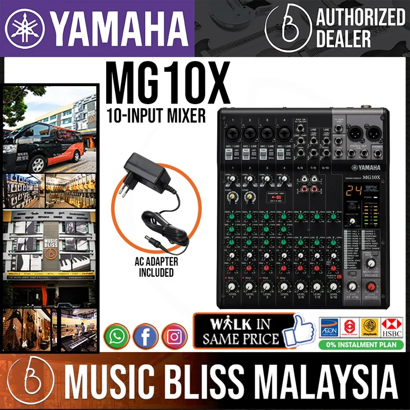 Yamaha MG10X 10-Channel Mixer With Effects