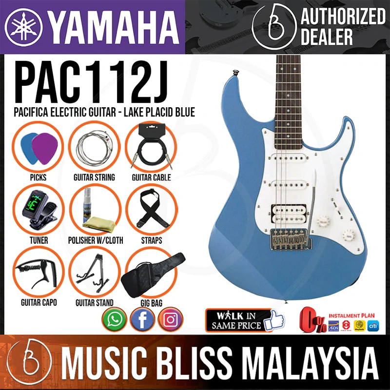 Yamaha PAC112J Pacifica Electric Guitar - Lake Placid Blue