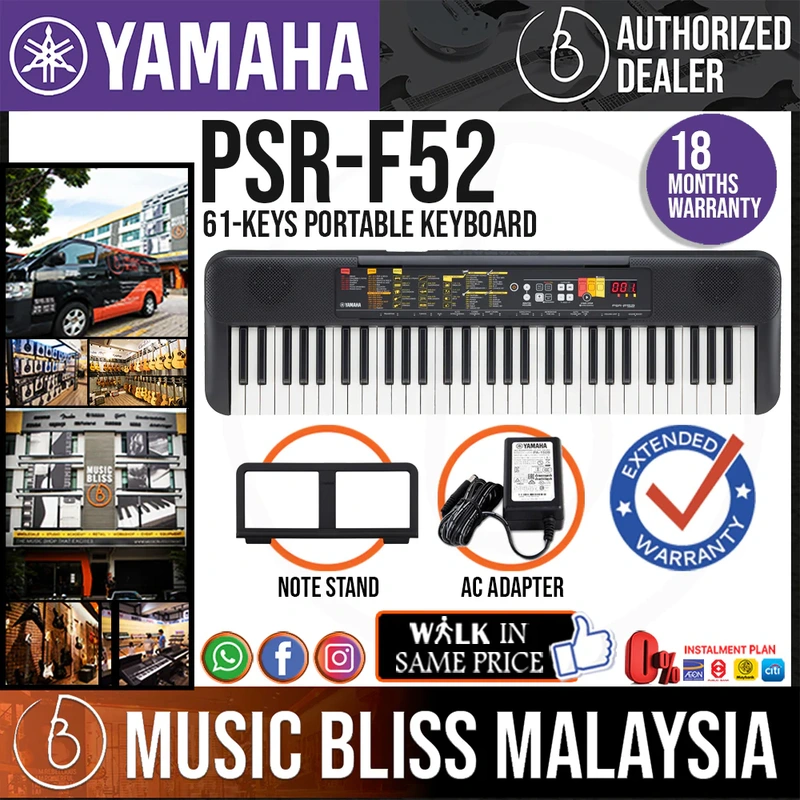 Yamaha PSR-F52 61-Keys Portable Keyboard