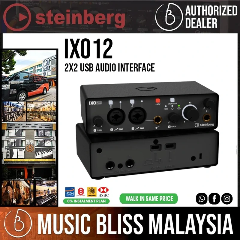 Yamaha Steinberg IXO12 2x2 USB Audio Interface - Black