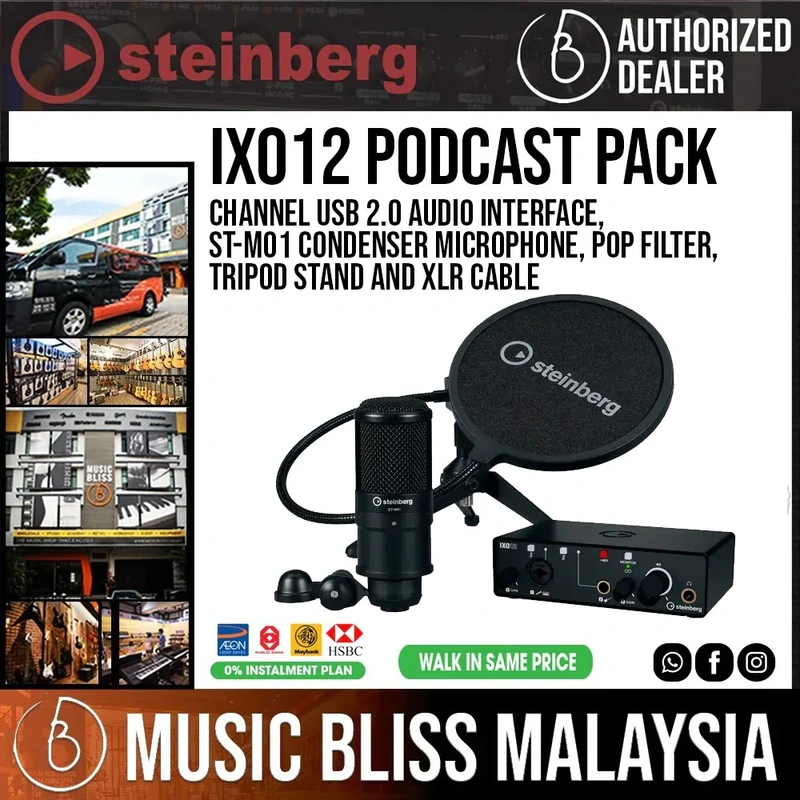 Yamaha Steinberg IXO12 Podcast Pack - Black