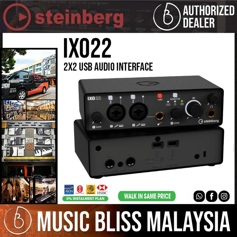 Yamaha Steinberg IXO22 2x2 USB Audio Interface - Black