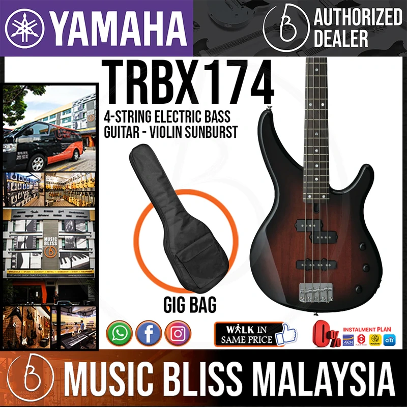 Yamaha TRBX174 4-string Electric Bass Guitar - Violin Sunburst