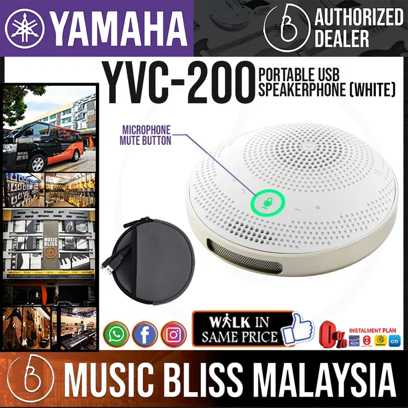 Yamaha YVC-200 Portable USB Speakerphone - White