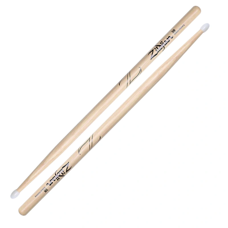 Ziildjian 5B Nylon Tip Anti-Vibe Hickory Drumsticks
