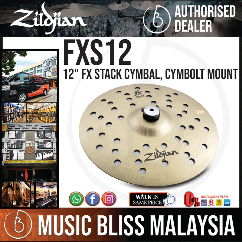Zildjian 12" FX Stack Cymbal with Cymbolt Mount