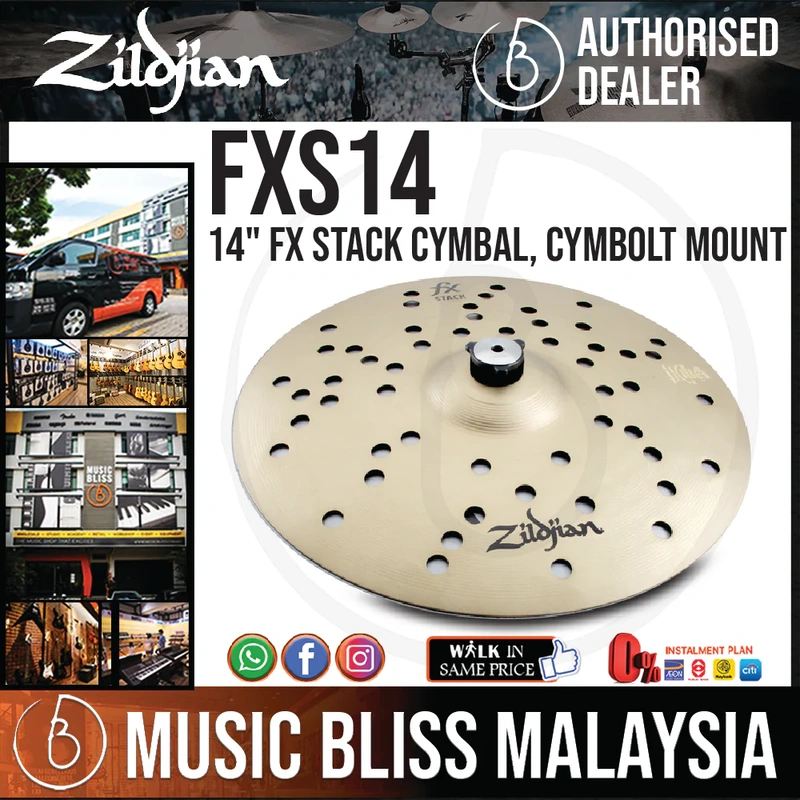 Zildjian 14" FX Stack Cymbal with Cymbolt Mount