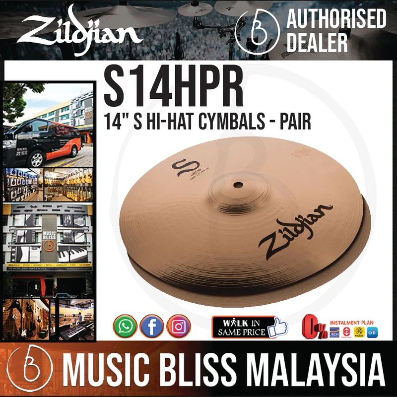 Zildjian 14" S Hi-Hat Cymbals - Pair