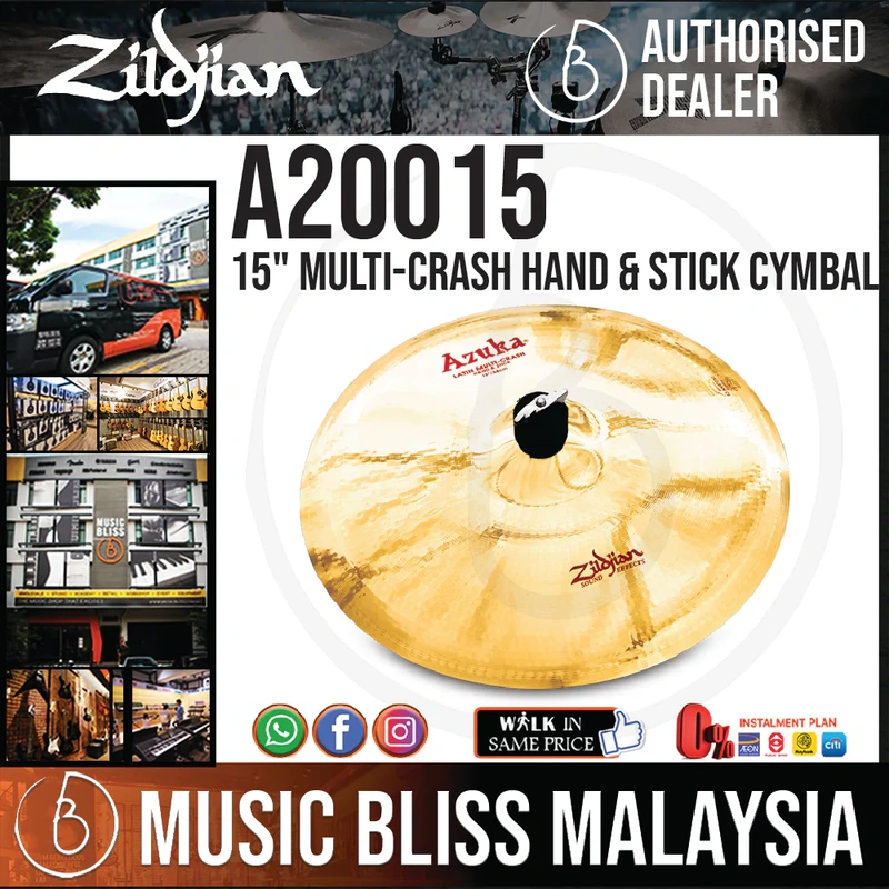 Zildjian 15" FX Azuka Latin Multi-Crash Hand & Stick Cymbal