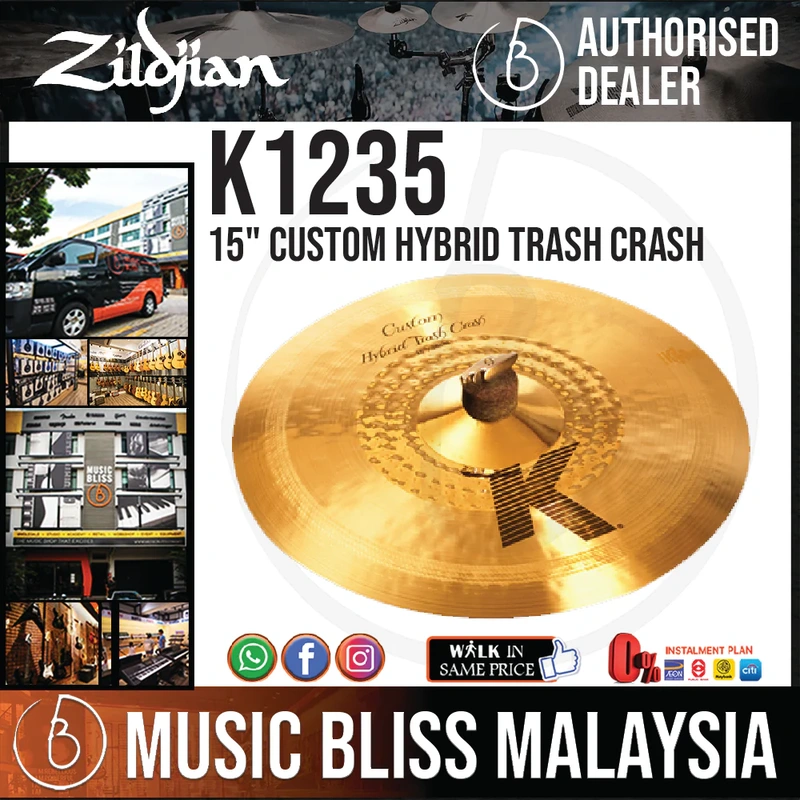 Zildjian 15" K Custom Hybrid Trash Crash