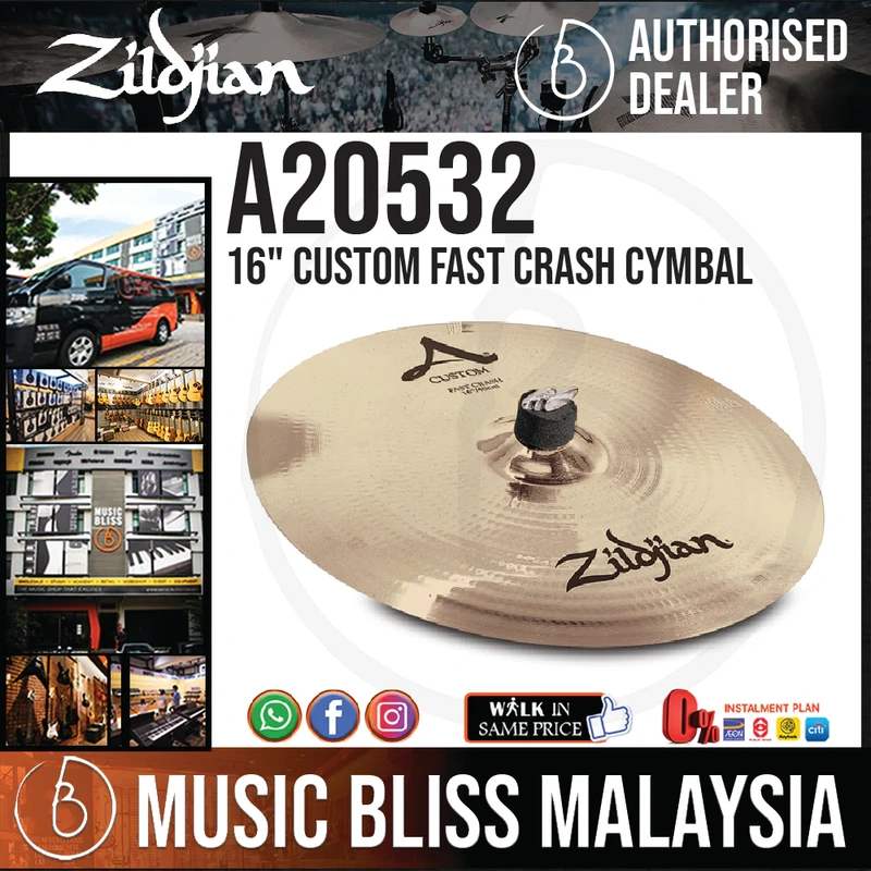 Zildjian 16" A Custom Fast Crash Cymbal