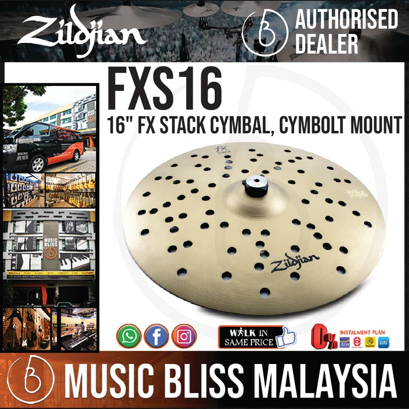 Zildjian 16" FX Stack Cymbal with Cymbolt Mount