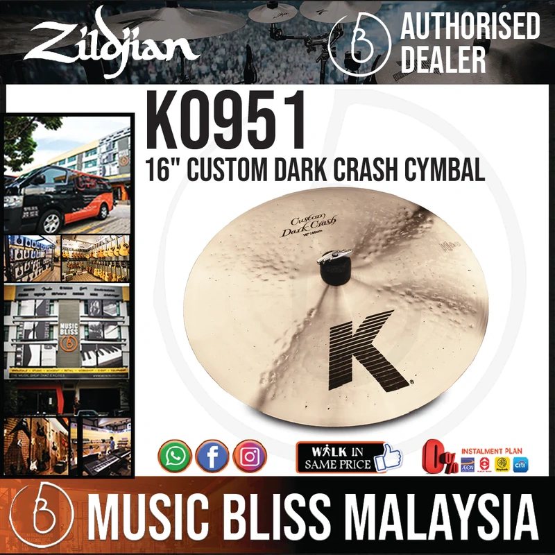Zildjian 16" K Custom Dark Crash Cymbal
