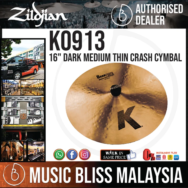 Zildjian 16" K Zildjian Dark Medium Thin Crash Cymbal