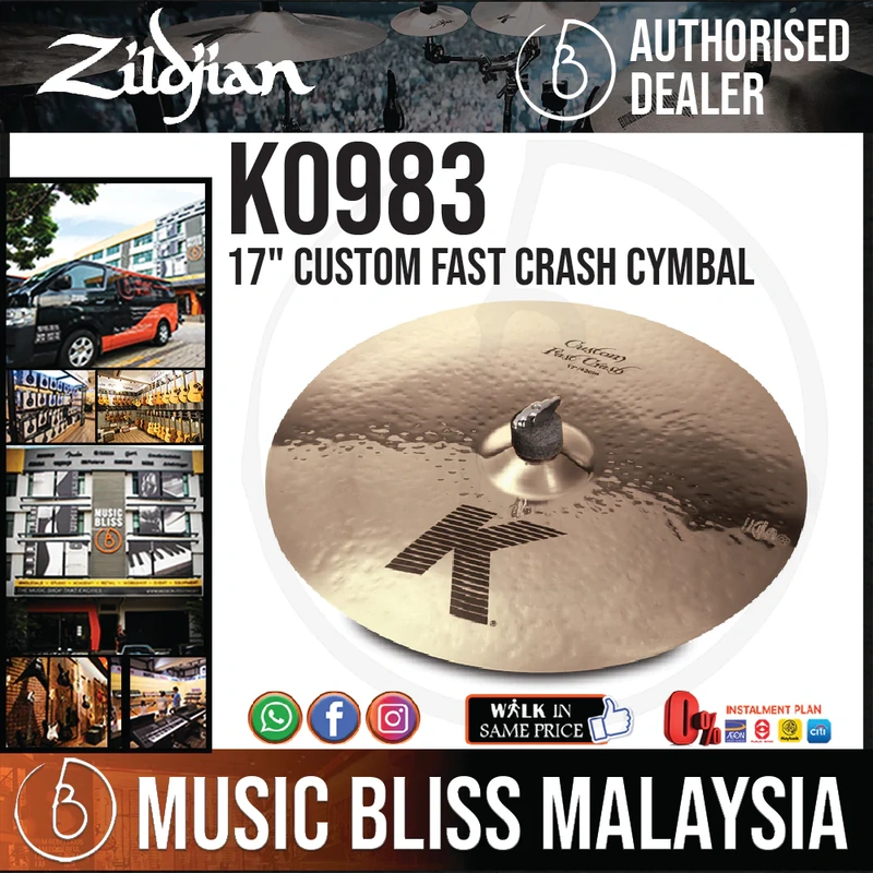 Zildjian 17" K Custom Fast Crash Cymbal