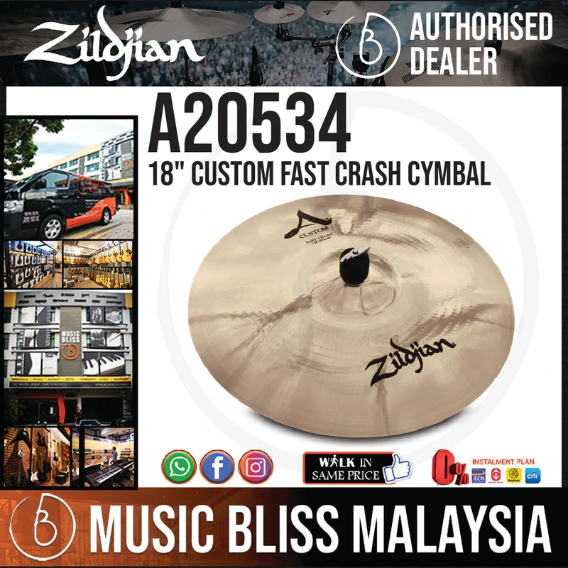 Zildjian 18" A Custom Fast Crash Cymbal