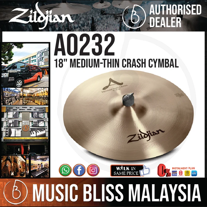 Zildjian 18" A Zildjian Medium-thin Crash Cymbal