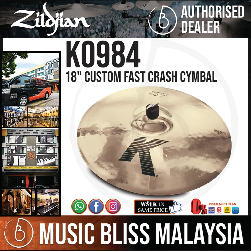 Zildjian 18" K Custom Fast Crash Cymbal