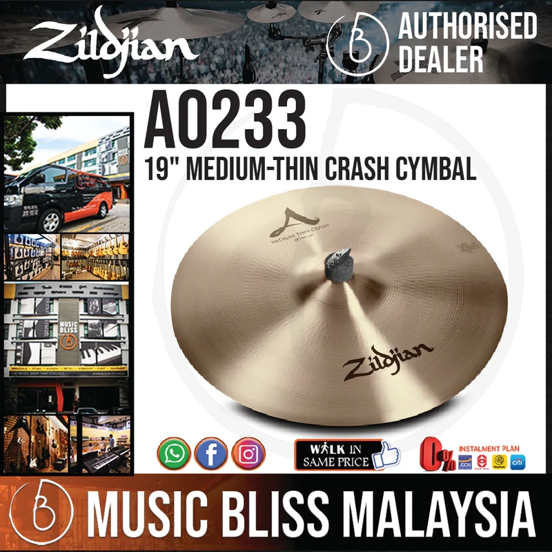 Zildjian 19" A Zildjian Medium-thin Crash Cymbal