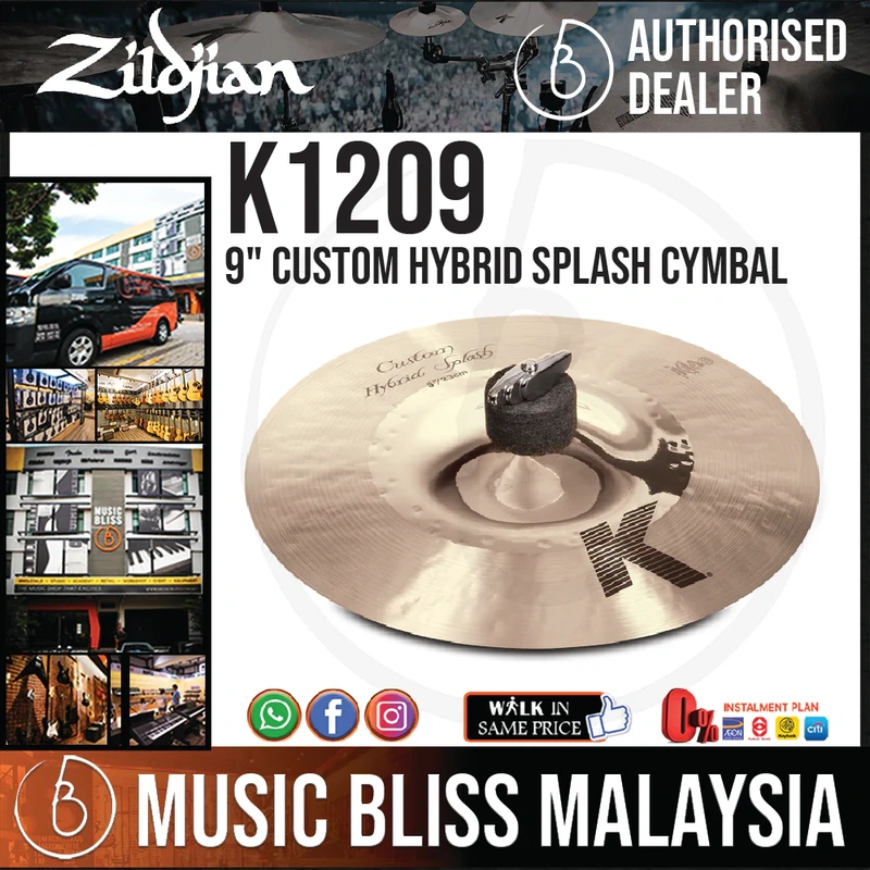 Zildjian 9" K Custom Hybrid Splash Cymbal