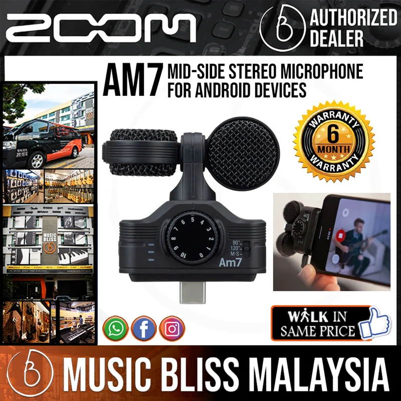 Zoom AM7 Mid-Side Stereo Microphone for Android Devices