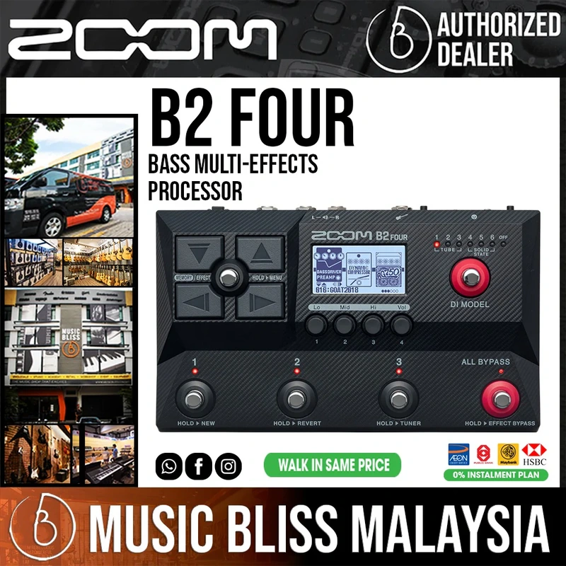 Zoom B2 FOUR Bass Multi-effects Processor