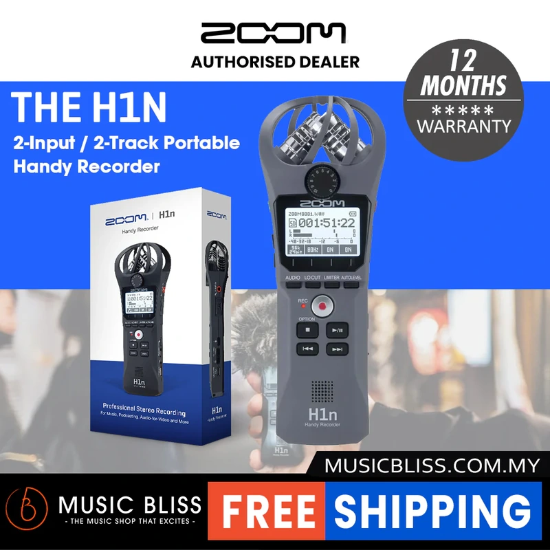 Zoom H1n Handy Recorder - Grey with 0% Instalment