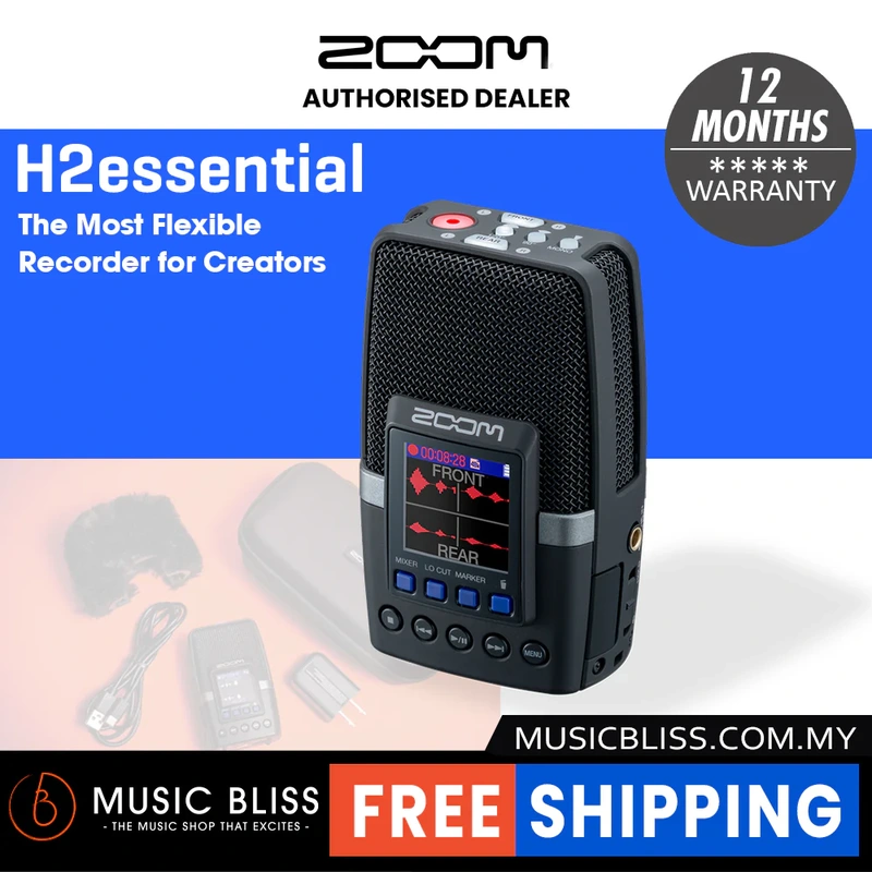 Zoom H2essential Multi-Mic Handy Recorder with 0% Instalment