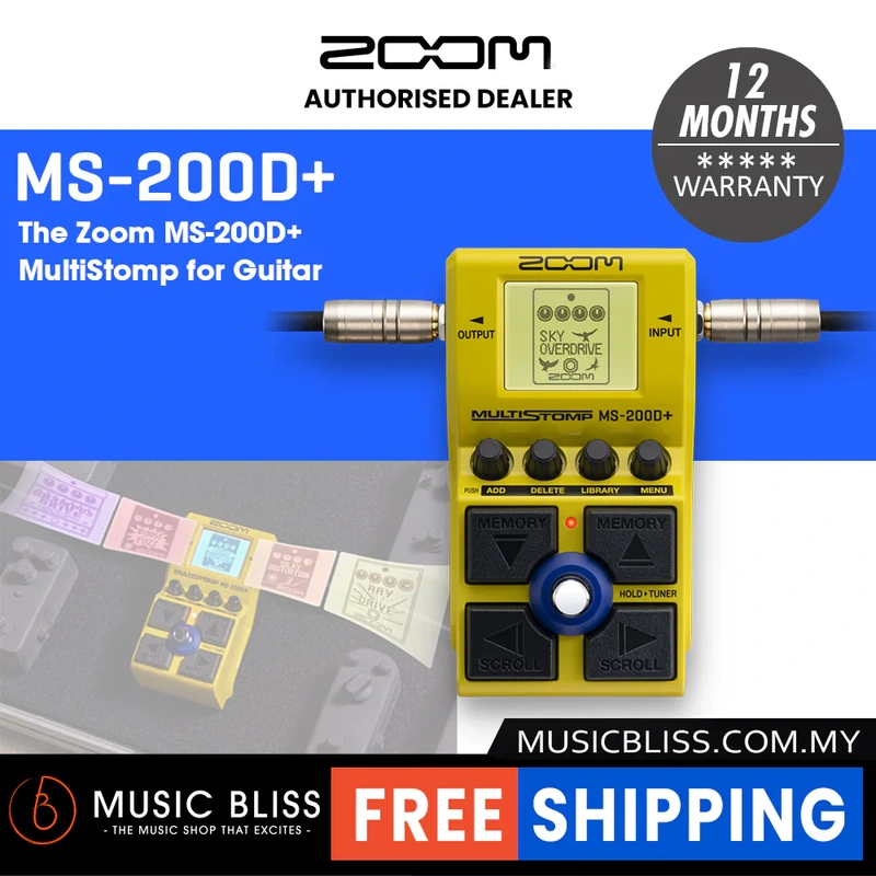 Zoom MS-200D+ MultiStomp Overdrive and Distortion Pedal