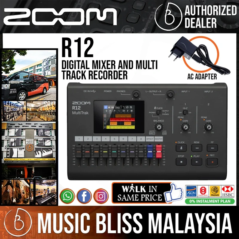 Zoom R12 MultiTrak Recorder with Touchscreen