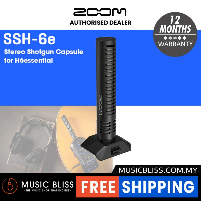 Zoom SSH-6e Stereo Shotgun Mic Capsule for H6essential Recorder